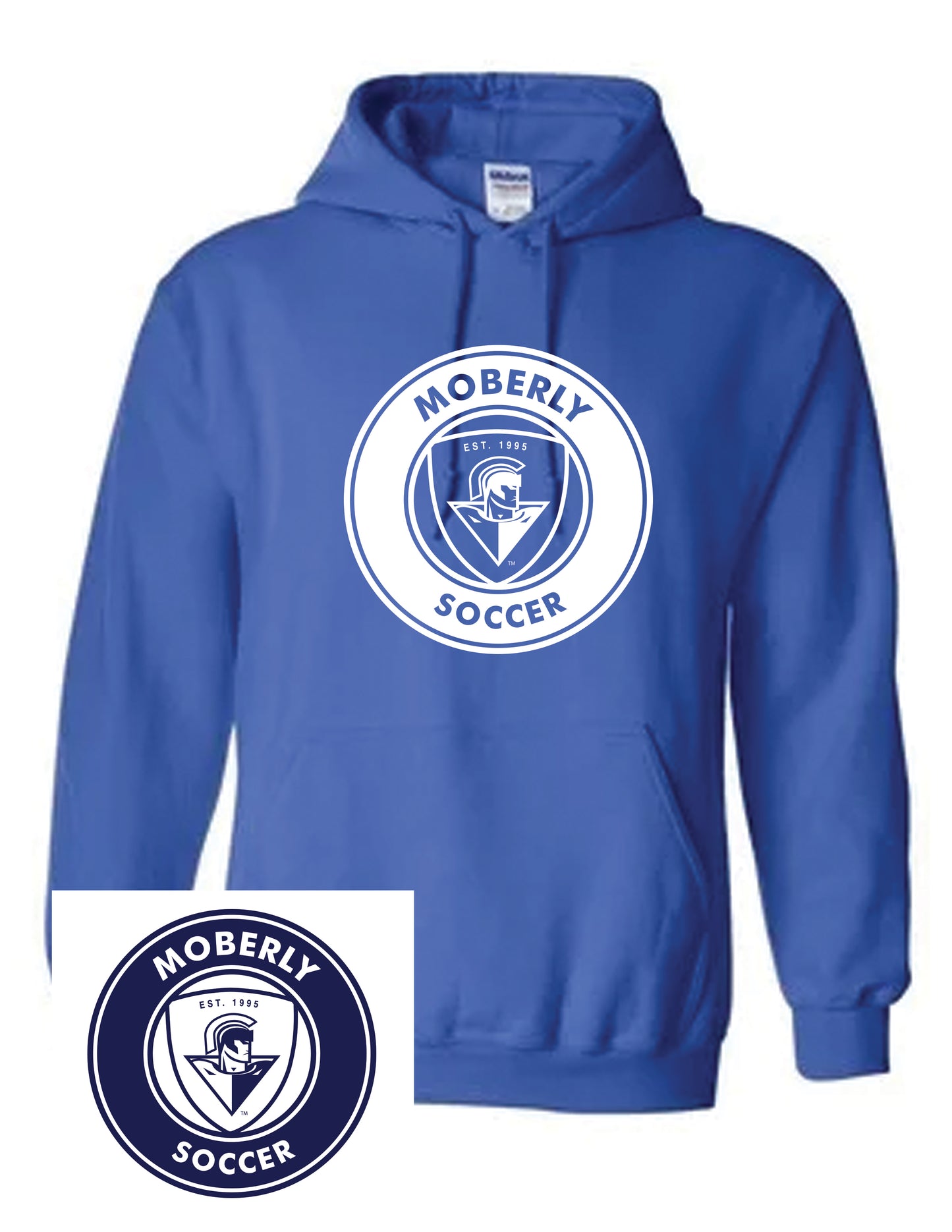 Front Pocket Hooded Sweatshirt Blue