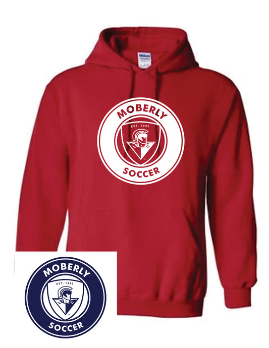 Front Pocket Hooded Sweatshirt Red