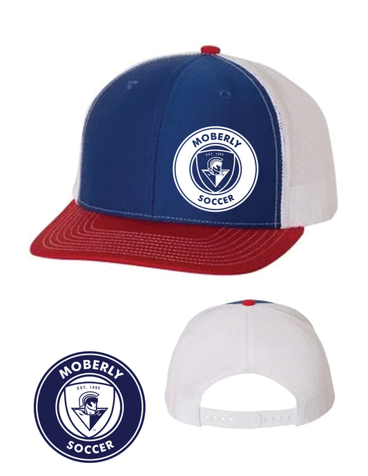 Z Unisex Red, White and Blue Adjustable Snapback Trucker Hat